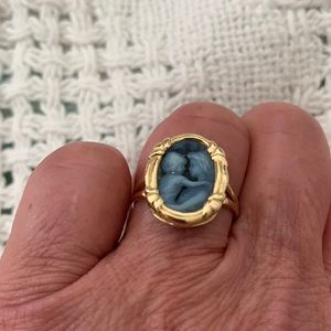 Mother and child gold ring
